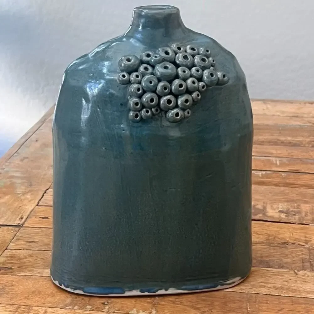 Studio Art Pottery Ceramic Vase 10.5